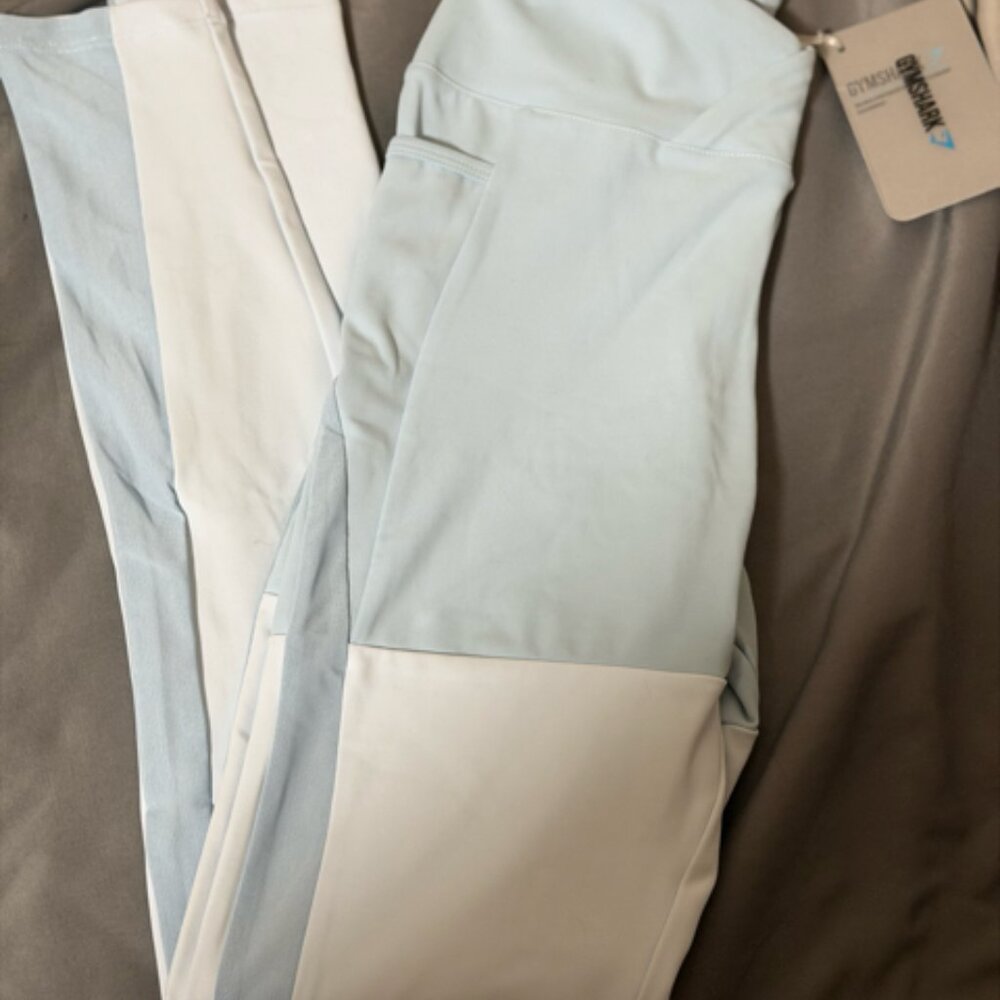 NWT Gymshark Nikki Blackketter Dynamic Leggings Dusky Blue XS from Popup!